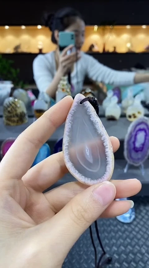 未镶嵌颈饰玛瑙/玉髓腊*玛瑙