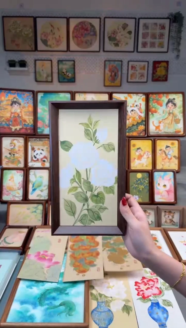 国画栀子花 手绘国画27