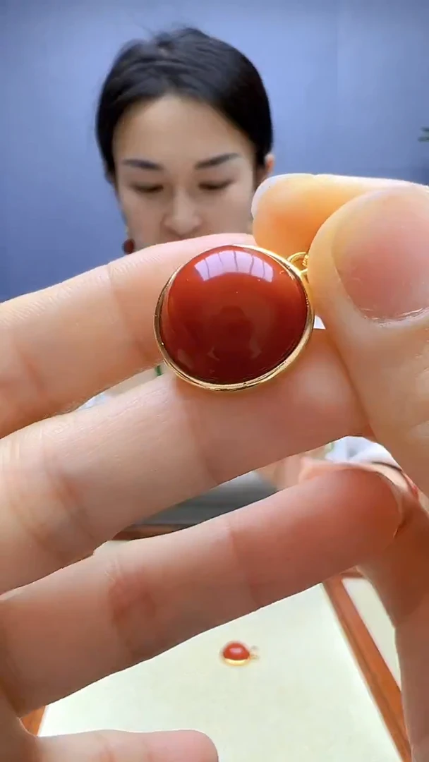 高货红色diy颈饰