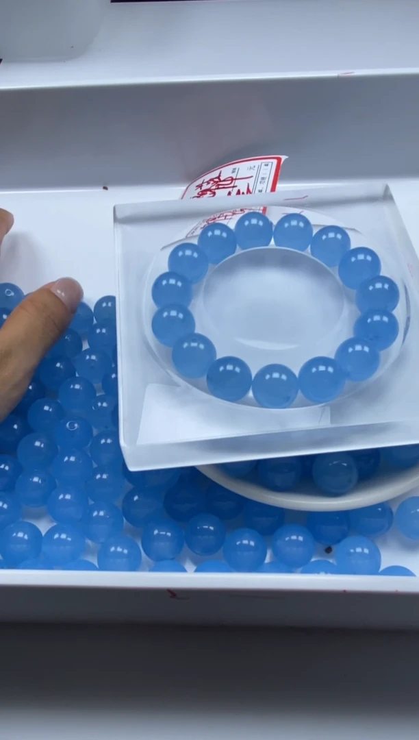 玛瑙/玉髓颈饰未镶嵌w1783海蓝宝玛瑙14mm*3颗