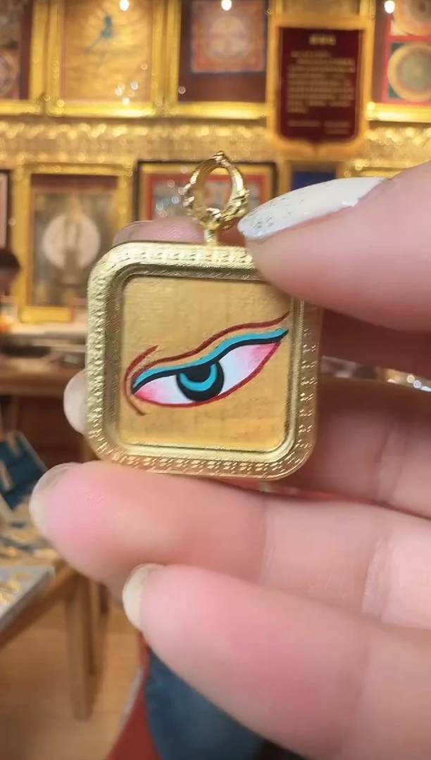 吊坠文老师--热贡纯手绘