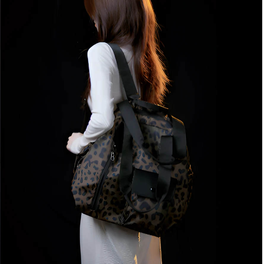 MWZI韩版时尚百搭潮流大容量出差多功能旅行便携轻便双肩单肩包