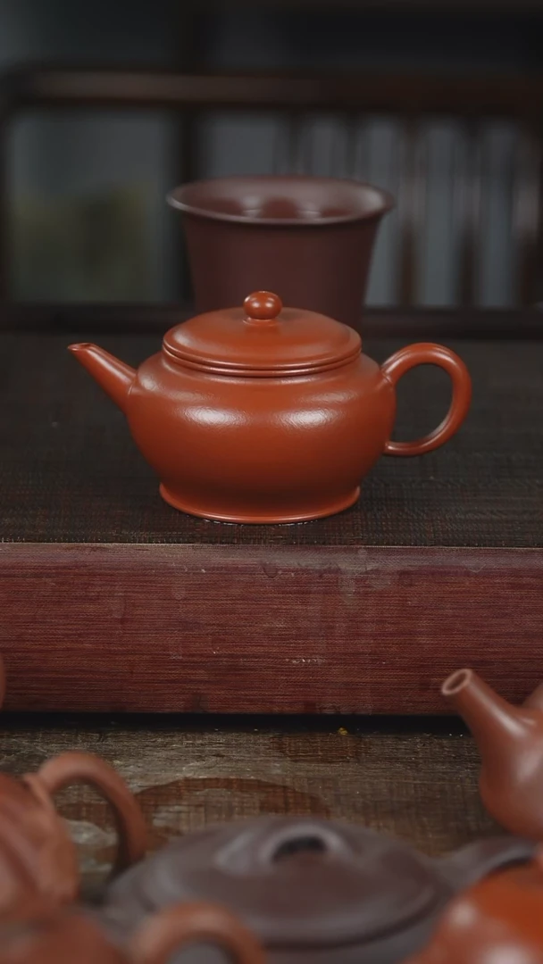 【闪购商品】紫砂茶壶周益平朱泥明式水平