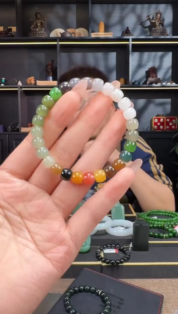 【闪购商品】和田玉4未镶嵌8mm多宝极致手串