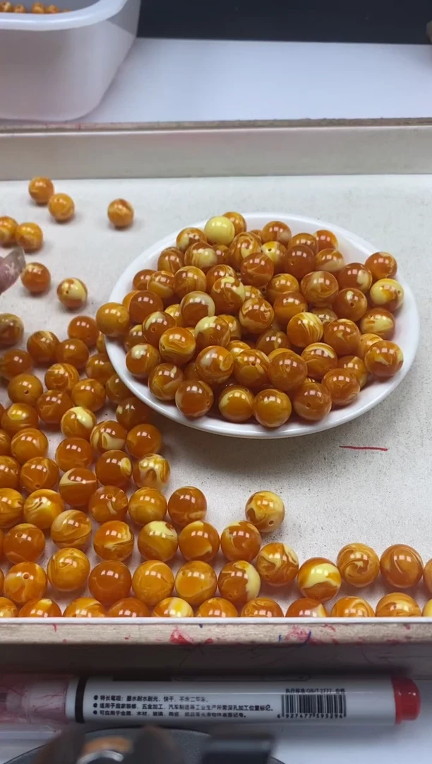 【闪购商品】蜜蜡颈饰未镶嵌w2061老花蜡12mm*10颗