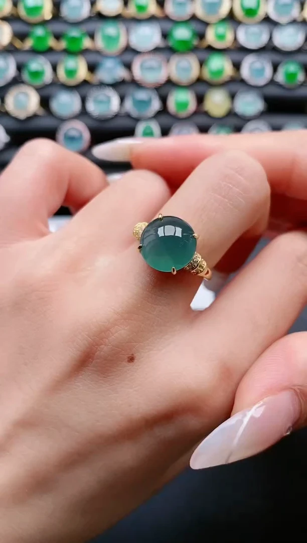 【闪购商品】翡翠戒指银S925镶嵌111111111