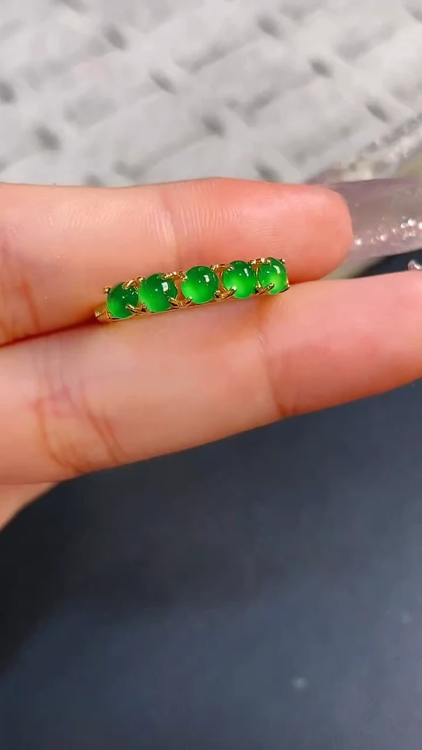 银S925镶嵌翡翠耳饰天然