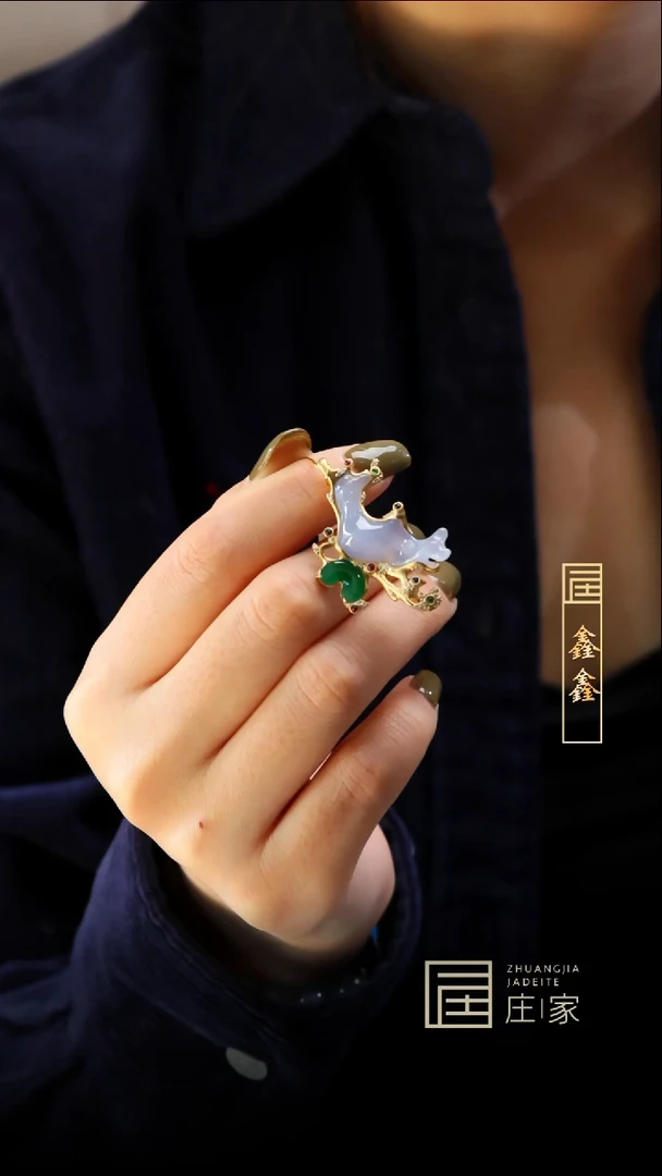 颈饰18K金镶嵌翡翠【鑫鑫】