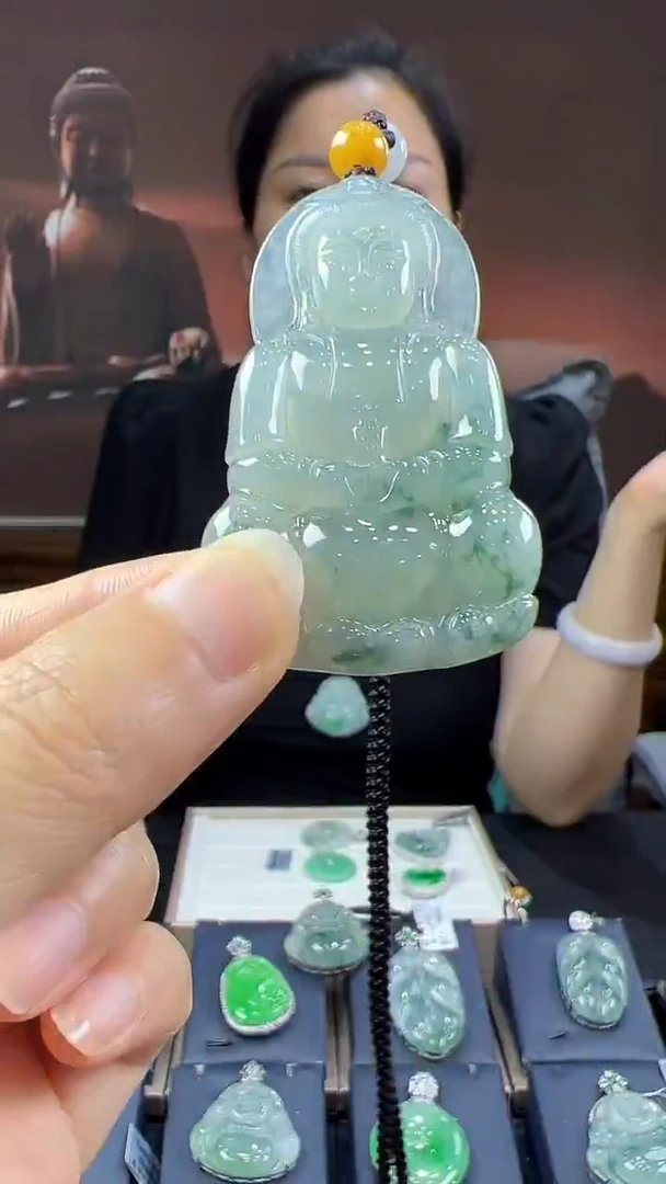 未镶嵌挂件翡翠观音