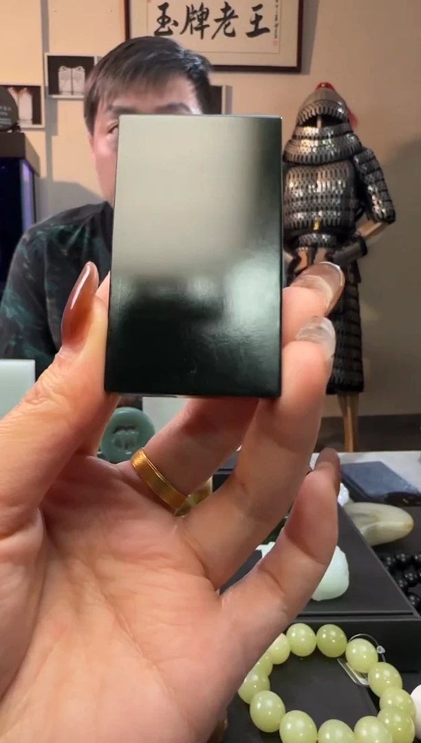 颈饰未镶嵌和田玉青玉无事牌