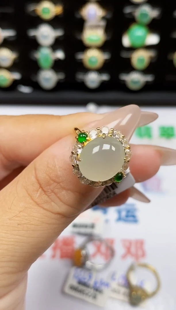 银S925镶嵌戒指翡翠1548