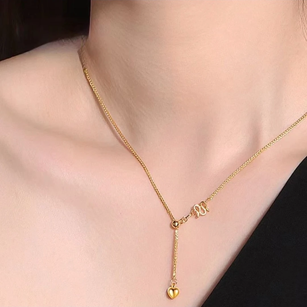 链子足银 足银999黄色【肖邦链55cm抽拉款】万能链可调节不带吊坠