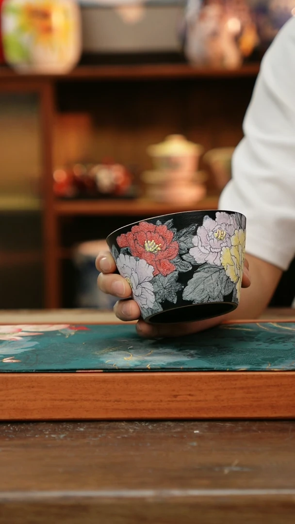 杯景德镇纯手工釉下彩精品茶具水杯