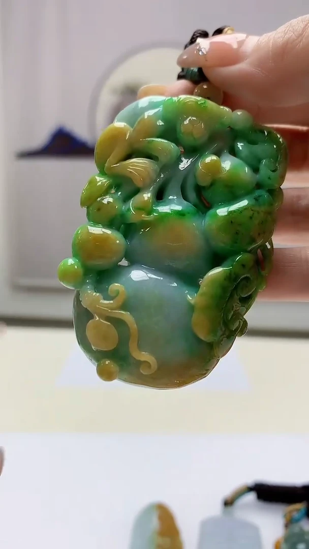 定制翡翠未镶嵌4902DD-毛货挂件112