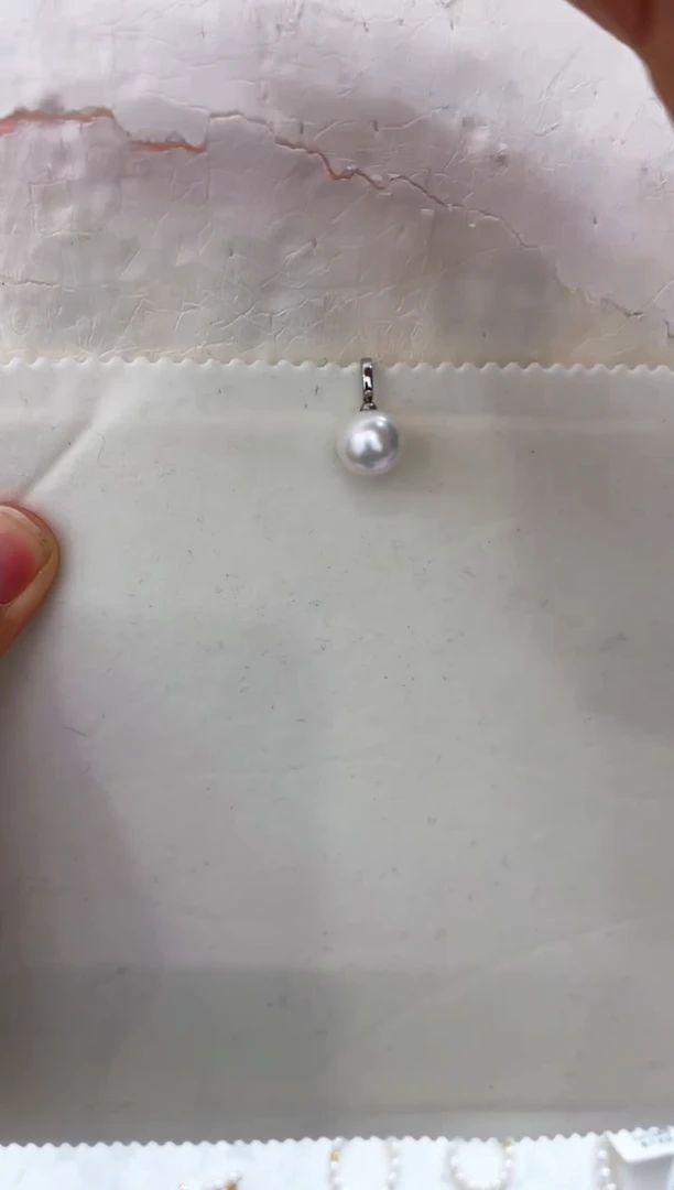 【闪购商品】淡水珍珠吊坠(赠链)银S925镶嵌11-12珍珠万能扣吊坠