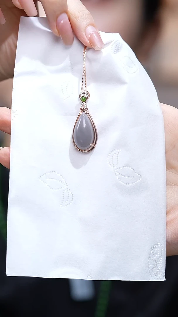 颈饰银S925镶嵌和田玉1