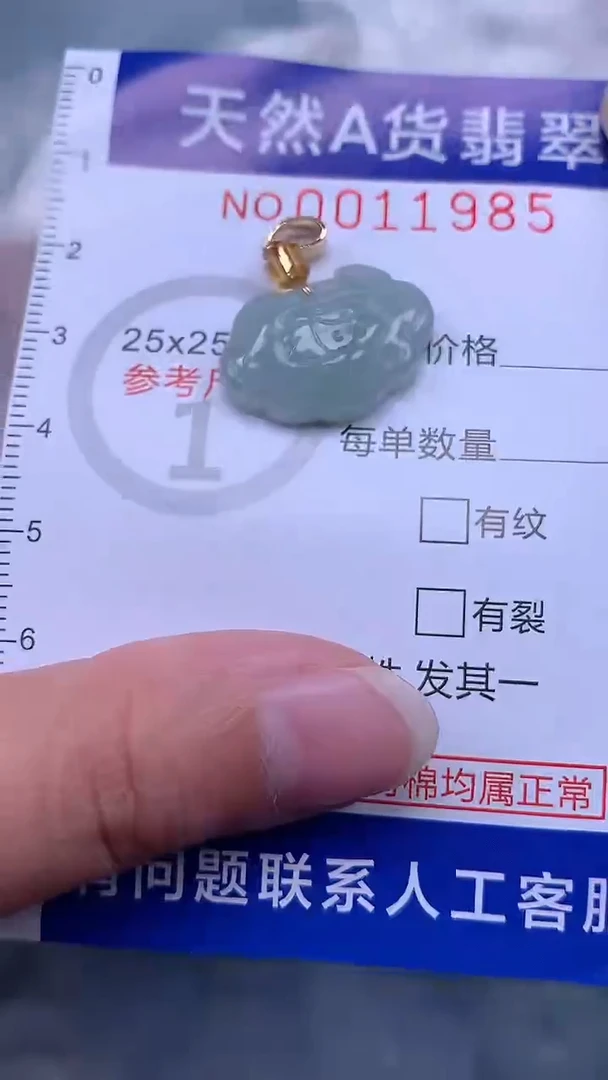 翡翠未镶嵌吊坠(不含链)1