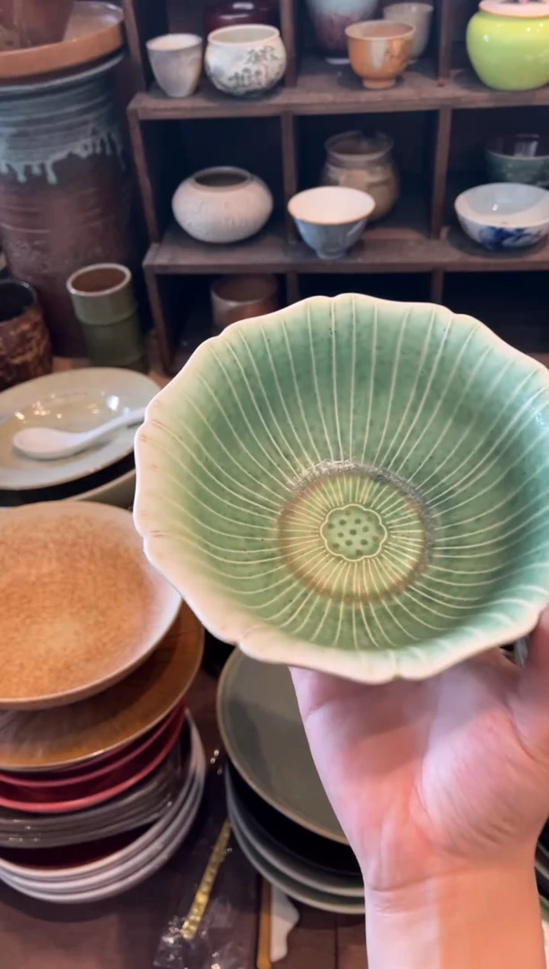 【闪购商品】瓷片 全量 6.5寸美人醉莲蓬碗