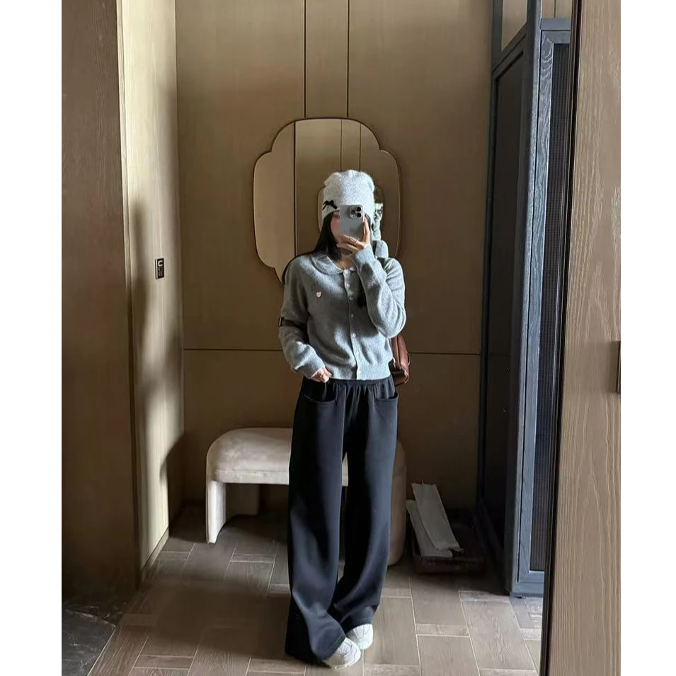 十三行OLIVE-冬季福秒慵懒针织休闲裤#2360