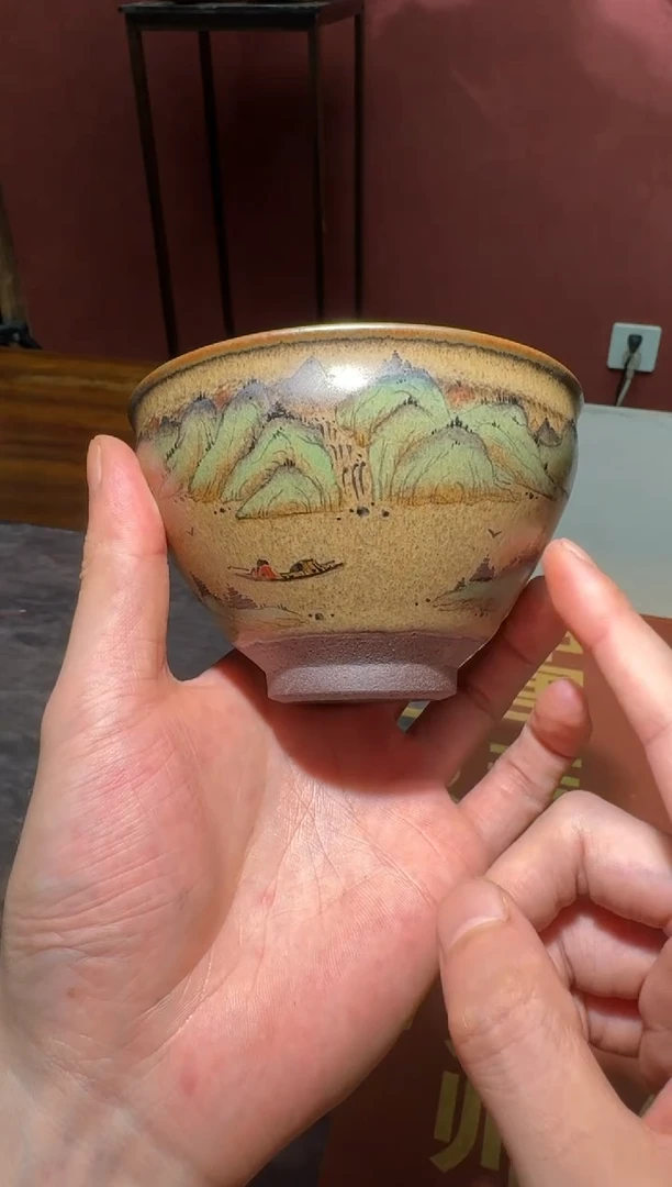 茶盏黄宝庆千里江山81