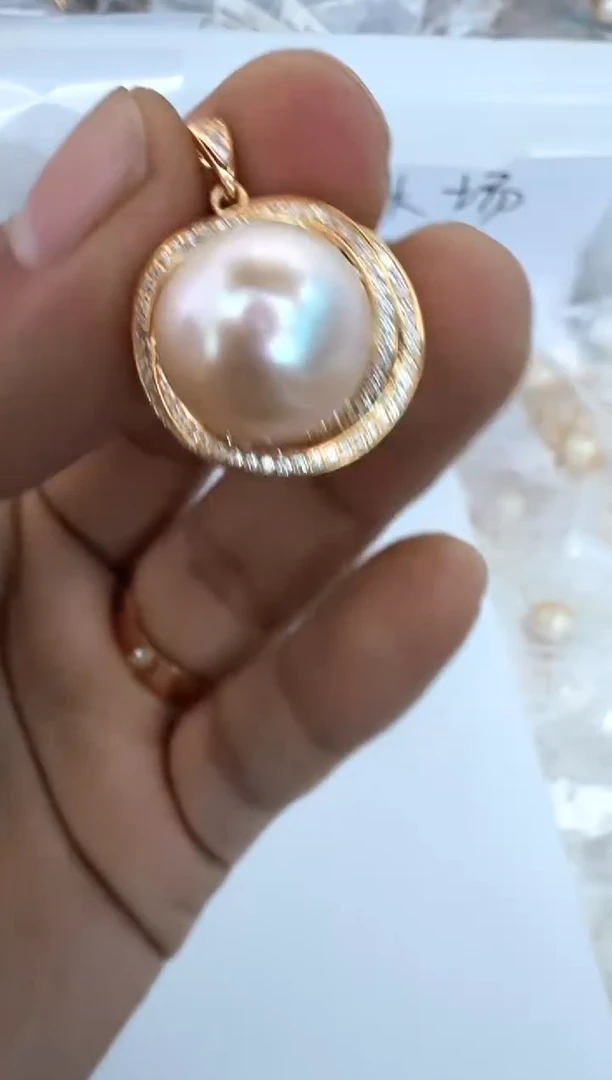 【闪购商品】海水珍珠颈饰银S925镶嵌吊坠