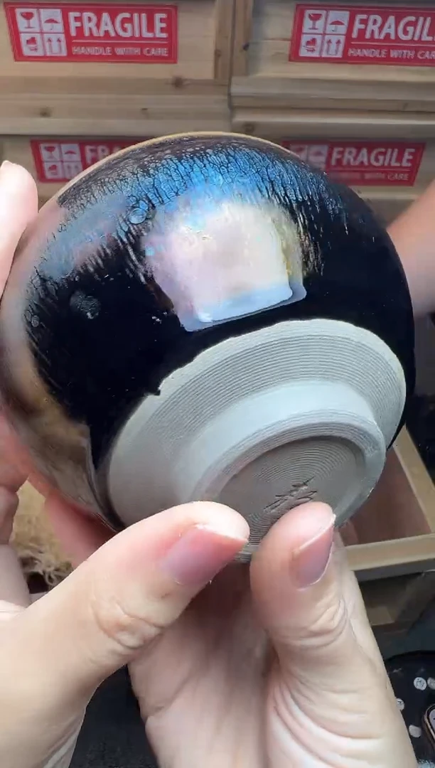 茶盏七彩曜变 建窑建盏主人杯