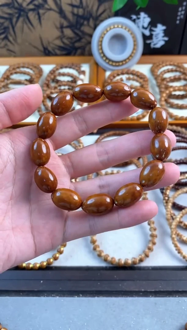 紫金鼠手串卡12枣珠棕红皮S级品相