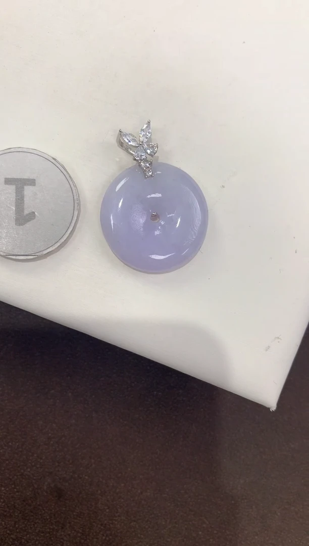 颈饰银S925镶嵌翡翠天然缅甸A货翡翠