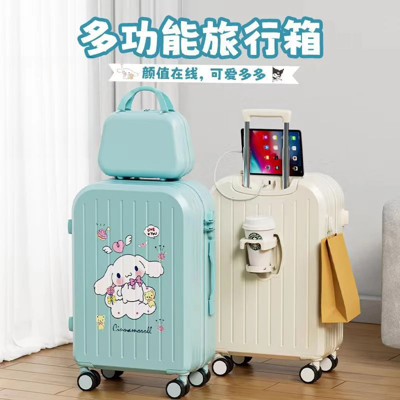 学生卡通行李箱万向静音轮网红拉杆箱女士旅行箱密码箱耐用大容量