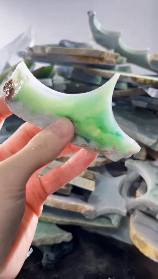 裸石翡翠缅甸翡翠A货文8192