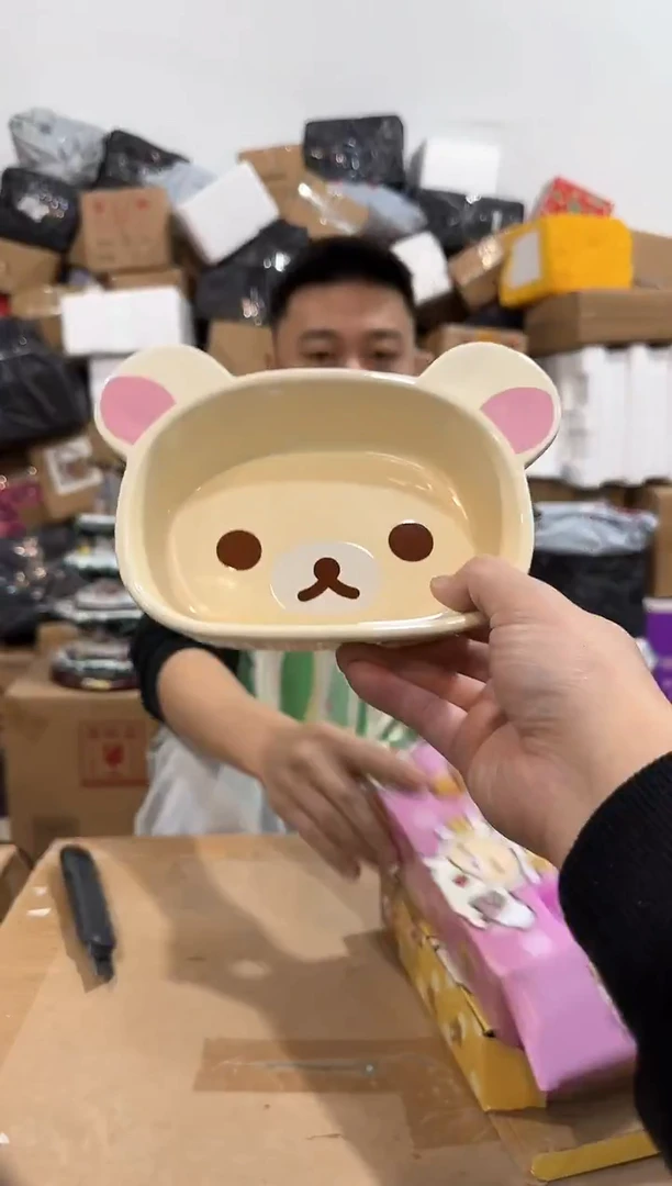 瓷片原盒熊妹深碗