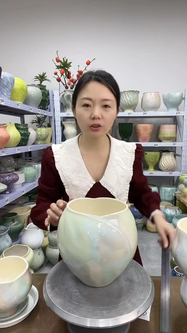 12.2陶瓷花盆直播链接高.   21  口16