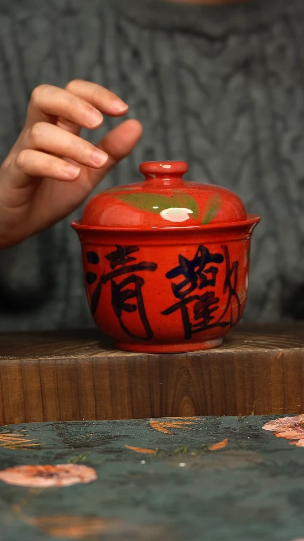 杯釉下彩手工手绘同款陶器