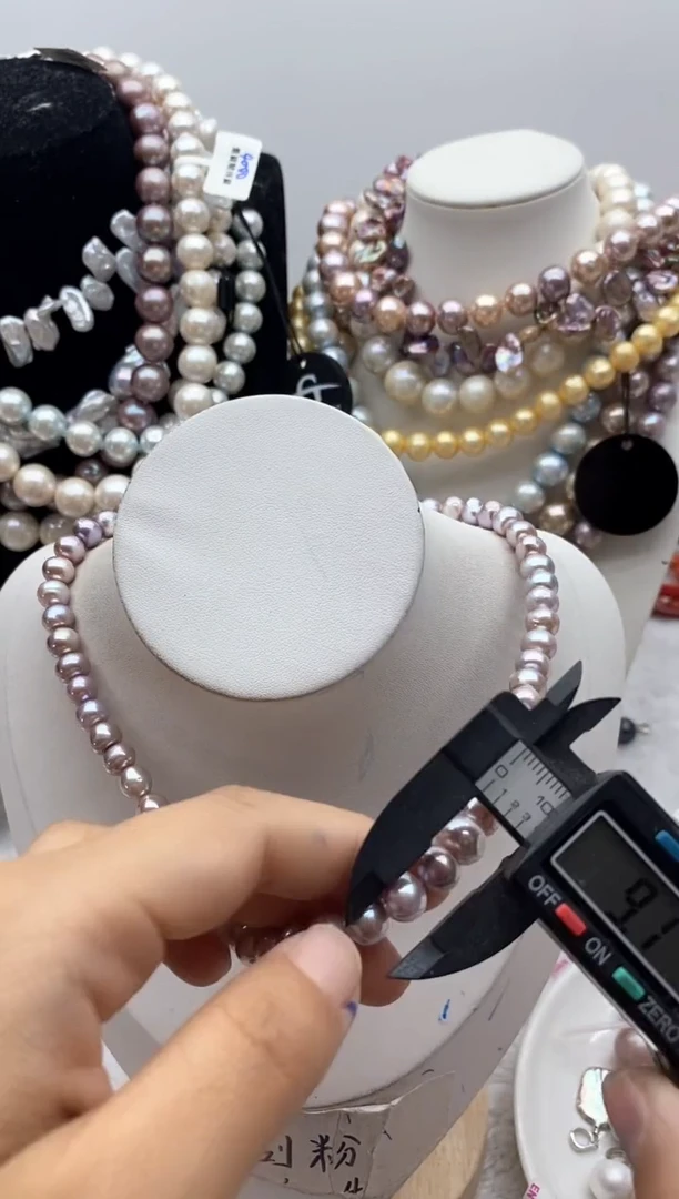 淡水珍珠钛钢颈饰120