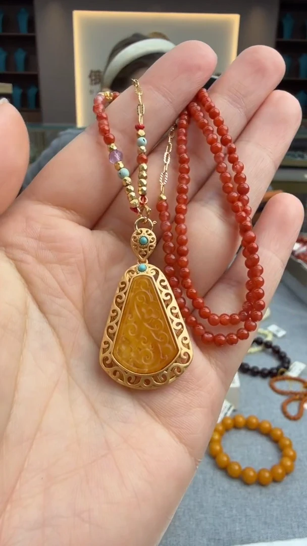 颈饰未镶嵌南红玛瑙98秒拍号 假一罚三