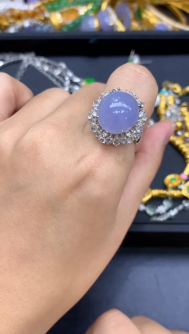 18K金镶嵌戒指翡翠931-中国好珍宝