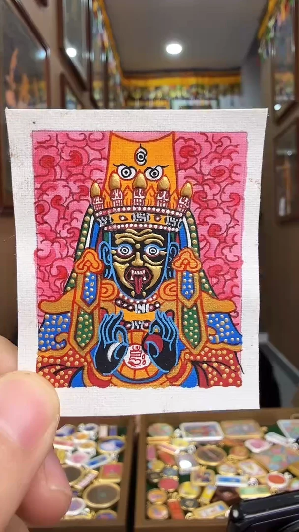 吊坠扎基拉姆-纯手绘唐卡