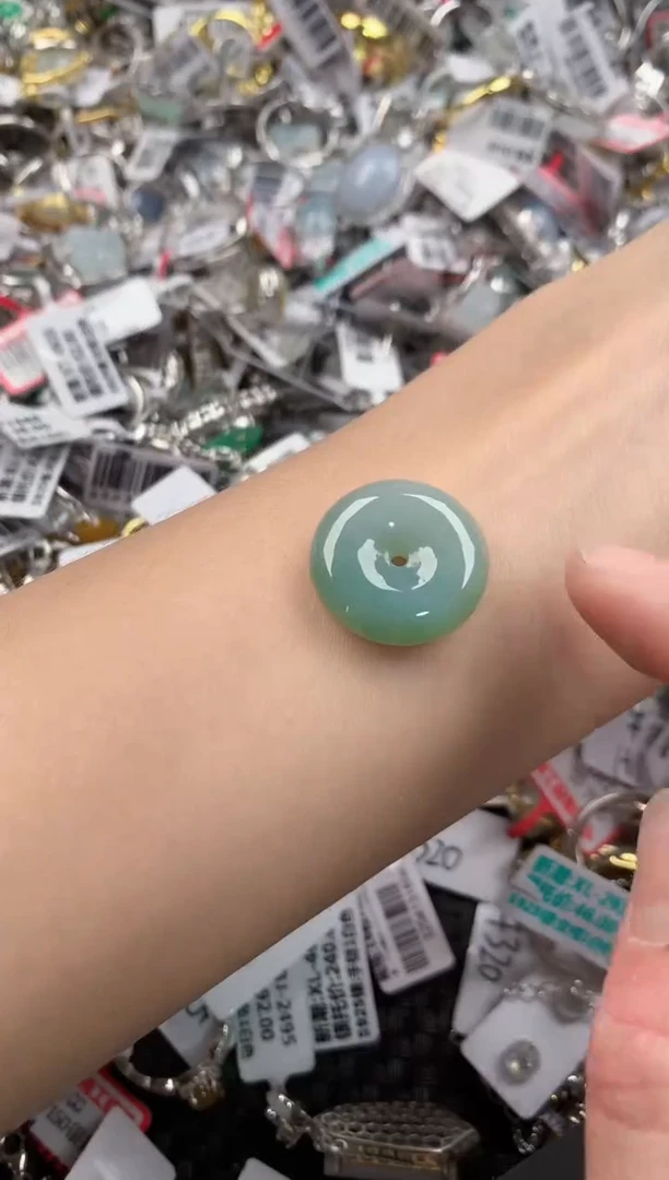 银S925镶嵌戒指翡翠5555------9