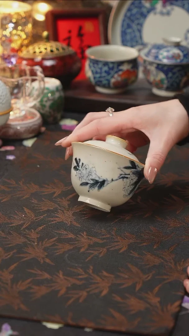 杯景德镇陶瓷杯碗柴烧多人