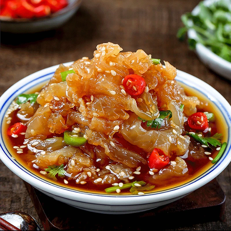 东海正宗野生特脆红海蜇头非即食下酒菜优质无沙海蜇头5斤桶装