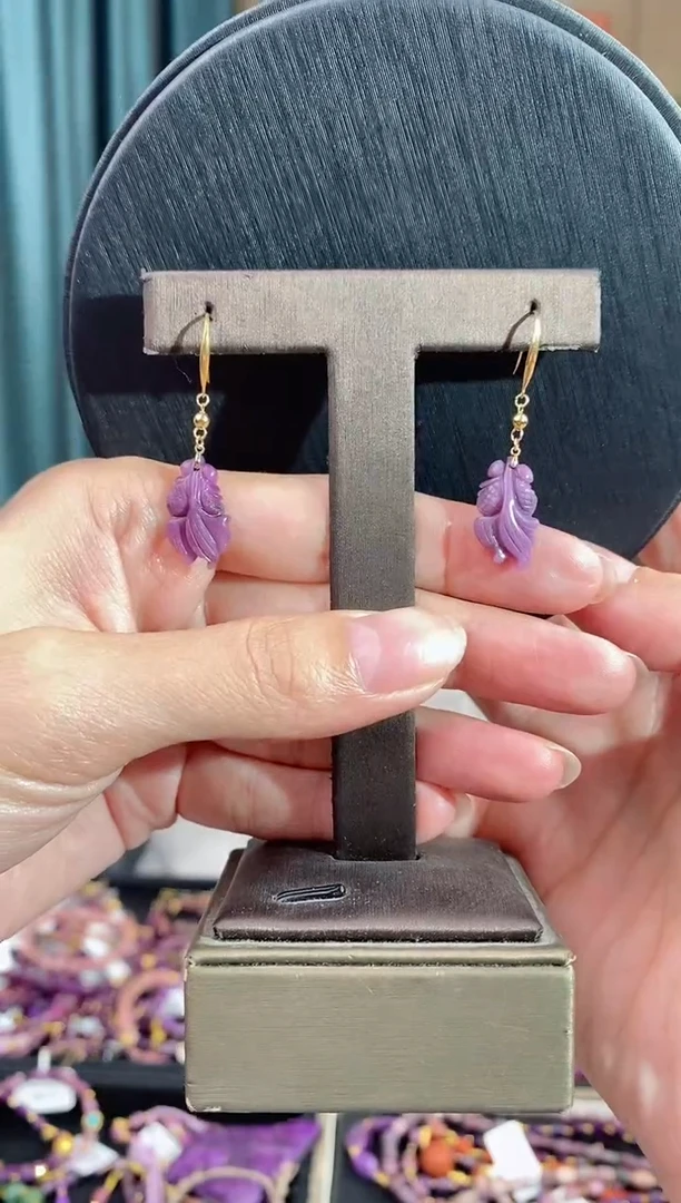 【闪购商品】苏纪石（舒俱来）耳坠18K金镶嵌406耳钩