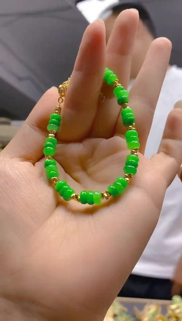 翡翠合金耳饰062翡翠手链