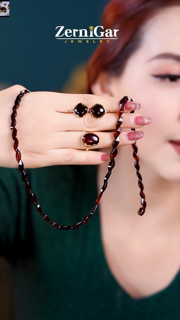 【闪购商品】琥珀颈饰未镶嵌天然琥珀三件套