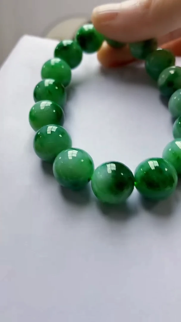 未镶嵌定制翡翠4917DD-毛货手串105