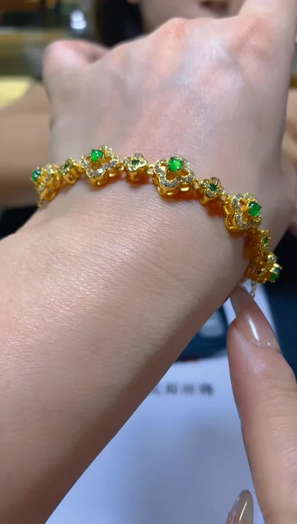 未镶嵌手链翡翠多样性发一