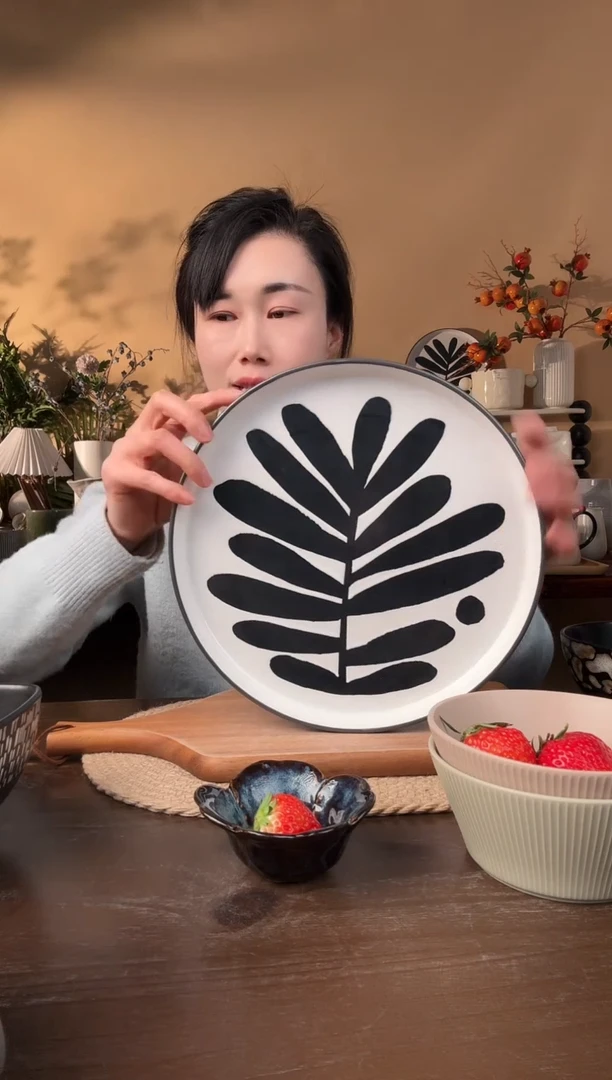 【闪购商品】瓷片10.8英寸叶子大盘微瑕