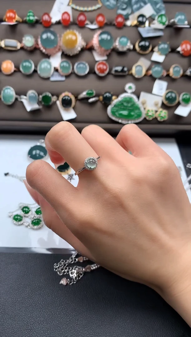 【闪购商品】翡翠戒指银S925镶嵌3213213213123