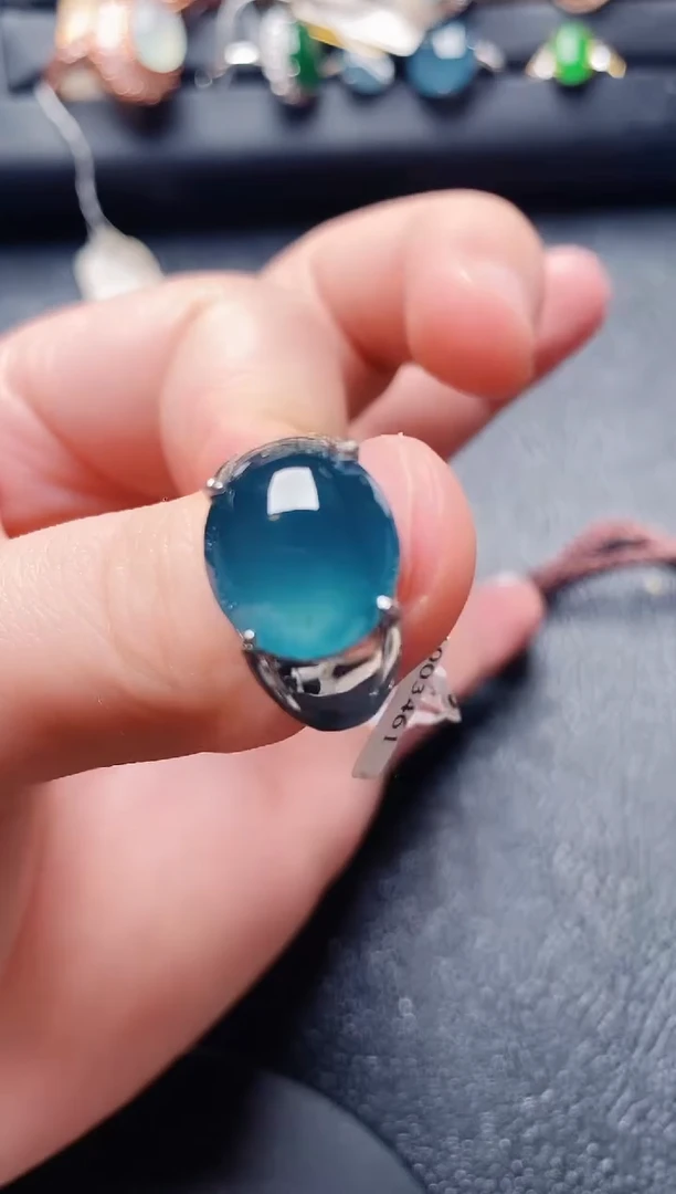 银S925镶嵌戒指翡翠111