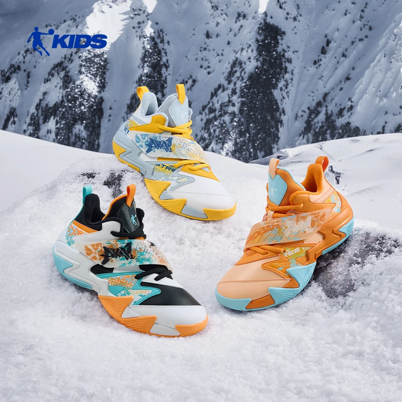 【经典款】乔丹童鞋儿童皮面篮球鞋秋冬季专业训练男女童高帮运动鞋