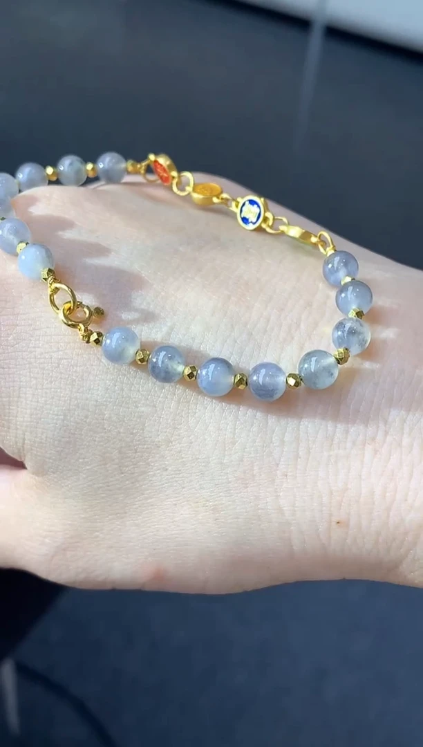 足金镶嵌手链翡翠471-中国好珍宝